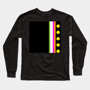 Abstract pattern in bright colors on black ground Long Sleeve T-Shirt